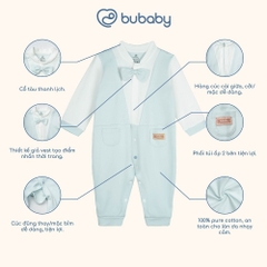 BU Baby (0-12M) Body dài tay cài giữa Giả vest Thu êm cho bé BU Baby SCT2102VE | Hàng chính hãng