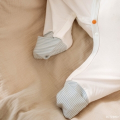 BU Baby (Newborn) Body dài tay cài chéo tai gấu Thu êm BU Baby Cotton BCT210802 | Body chính hãng