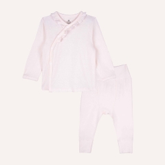 BU Baby (0-6M) Bộ dài tay Cài chéo bèo cổ BU Baby Viscose Cotton SVC110800 | Quần áo chính hãng