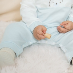 BU Baby (0-12M) Body dài tay cài vai  in gấu Bubaby Cotton SCT210100 | Body Chính hãng