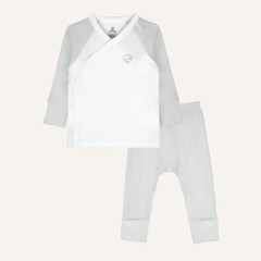 BU Baby (0-6M) Bộ dài tay cài chéo Bubaby Siro Viscose I VS110800 | Quần áo  Chính hãng