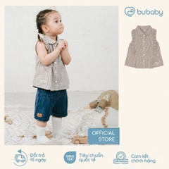 BU Baby (6M-3Y) Áo sơ mi sát nách bèo ngực cho bé gái BU Cotton BCT343901 | Hàng chính hãng