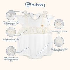BU Baby (1M-9M) Body chip ngắn tay cài sau Bèo ngực Bubaby Cotton BCT2310BN | BOdy chính hãng