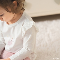 BU Baby (6M-5Y) Bộ dài tay cài sau cho bé gái BU Viscose Cotton IVC1110BG | Quần áo chính hãng