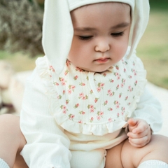 BU Baby Yếm  tròn viền bèo Siro Jacquard BU Baby ACT0122VB | Phụ kiện Chính hãng