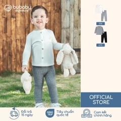 BU Baby (6M-3Y) Bộ dài tay cao cổ giả cúc giữa Thu êm BU Baby BWL1109GC | Quần áo BU Baby chính hãng