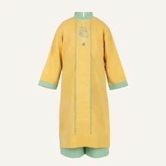 BU Baby (6M-5Y)  Set đồ Tết Cao cấp 2025 BU Linen BLN313 | Áo dài chính hãng