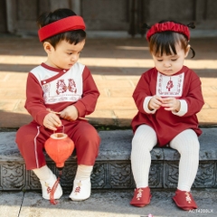 BU Baby  (1M-12M) Giày vải Tết mã Lộc Xuân cho bé trai bé gái Cotton ACT4200LX | Phụ kiện Bubaby chính hãng