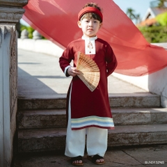 BU Baby (6M-5Y)  Set đồ Tết Cao cấp 2025 BU Linen BLN313 | Áo dài chính hãng