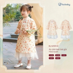 BU Baby (6M-5Y)  Set đồ Tết Cao cấp 2025 BU Linen BLN313 | Áo dài chính hãng