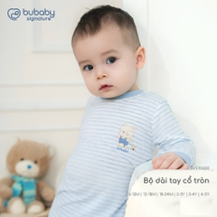 BU Baby (6M-5Y) Bộ dài tay cổ tròn Thu êm Bubaby Bambus BBB110406 | Quần áo BU chính hãng