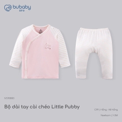 BU Baby (0M-9M) Bộ dài tay, ngắn tay cài chéo bé gái Little Car Bamboo SBB1108BG | Quần áo sơ sinh chính hãng