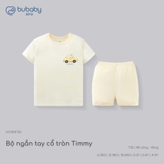 (6M-5Y-Nhiều mẫu) Bộ quần áo ngắn tay cổ tròn - Bé Gái - Bubaby