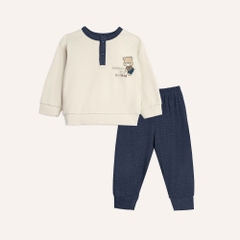 (6M-24M) Bộ dài tay cổ trụ Thu đông Bubaby Cotton BCT110303 | Quần áo BU chính hãng