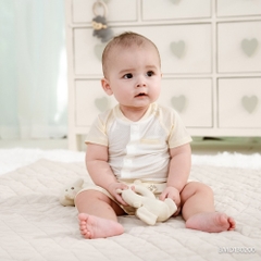 (0M-12M) Bộ ngắn tay cài giữa  BU Baby Molist BMD130200 | Bubaby chính hãng