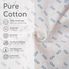 ( 1M-12M) Body dài tay cài giữa bèo ngực bé gái Iconic 1 BU Baby Cotton BCT215900| Quần áo Bubaby chính hãng