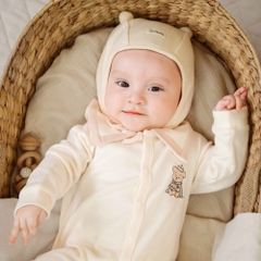 (0M-9M) Body dài tay cài giữa Thu êm Bubaby Cotton BCT210201 | Body chính hãng