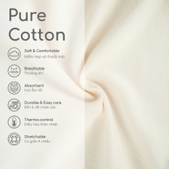 (NB-3M) Body dài tay cài chéo cổ Peter Pan Thu êm cho bé gái Bubaby Cotton BCT2108PP | BU Baby chính hãng