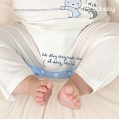 (1M-12M) Body dài tay cổ trụ Thu nhẹ BU Baby Siro BSR210300| Quần áo Bubaby chính hãng