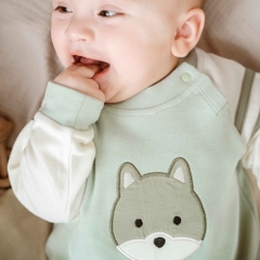 (3M-12M) Body dài tay cài vai Thu êm Bubaby Cotton BCT210100 | Đồ chính hãng