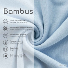 (NB-3M) Bộ dài tay cài chéo BU Bambus BBB110814 | Quần áo Bubaby chính hãng