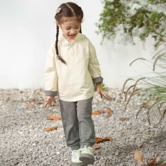 (6M-4Y) Bộ dài tay cổ trụ, có mũ Thu đông Bubaby Cotton BCT110304| Quần áo chính hãng