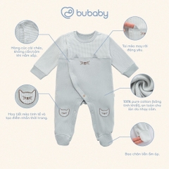 (NB-3M) Body dài tay cài chéo Thu đông Bubaby Cotton BCT210801| Quần áo Bubaby chính hãng
