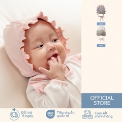 Mũ Bonnet viền bèo Cotton BU Baby ACT194305 | Phụ kiện Bubaby chính hãng