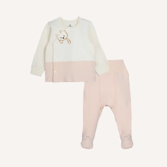 (NB-3M) Bộ dài tay cài chéo Bubaby Cotton BCT110804 | BU Baby Chính hãng