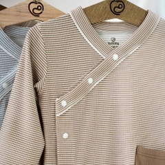 (6M-18M) Bộ dài tay cài chéo Pijama mặc ở nhà, đồ ngủ cho bé  BU Siro BSR1108PJ | Quần áo Bubaby chính hãng