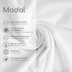 (0M-12M) Bộ dài tay cài giữa Bubaby Molist BMD110200 | BU Baby Chính hãng