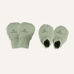 (Freesize) Bộ bao chân, bao tay Bubaby Cotton ACT400003 | Phụ kiện BU Baby Chính hãng