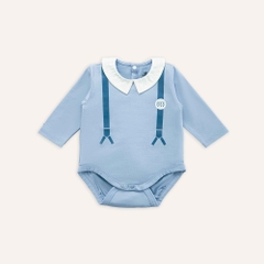 ( 1M-12M) Body chip dài tay cài sau cổ Peter Pan BU Baby Bamco BBC2110PP| Quần áo Bubaby chính hãng