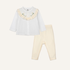 (1M-12M) Bộ dài tay cài giữa BU Baby Bambus BBB110212 | Bubaby chính hãng