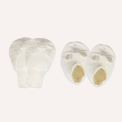 Bộ bao chân, bao tay  tai gấu  BU Baby ASR402800 | Phụ kiện Bubaby chính hãng