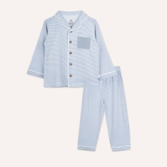 (18M-5Y) Bộ dài tay cài giữa Pijama mặc ở nhà, đồ ngủ BU Baby Siro BSR1102PJ | Quần áo Bubaby chính hãng
