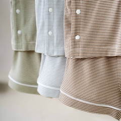 (6M-18M) Bộ ngắn tay cài chéo Pijama mặc ở nhà, đồ ngủ cho bé BU SIro BSR1308PJ | Quần áo Bubaby chính hãng