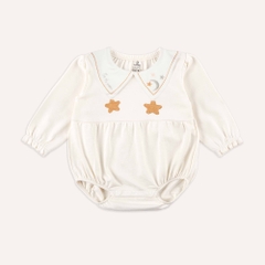(1M-12M) Body chip dài tay cổ Peterpan Cotton bé gái Mùa Thu nhẹ Bubaby BCT210303 BCT2103BG | Quần áo chính hãng