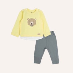(6M-24M) Bộ dài tay cài vai Thu êm Bubaby Cotton BCT110109 | Quần áo chính hãng