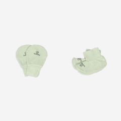 (Freesize) Bộ bao chân, bao tay Bubaby Cotton ACT400003 | Phụ kiện BU Baby Chính hãng