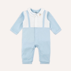 (1M-12M) Body dài tay cài giữa cổ trụ, cổ Peter Pan Bubaby Cotton Thu nhẹ BCT210204 BCT2103IM | Quần áo chính hãng