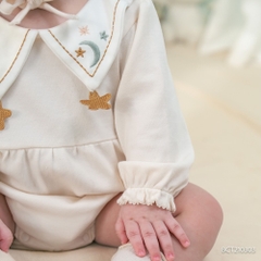(1M-12M) Body chip dài tay cổ Peterpan Cotton bé gái Mùa Thu nhẹ Bubaby BCT210303 BCT2103BG | Quần áo chính hãng