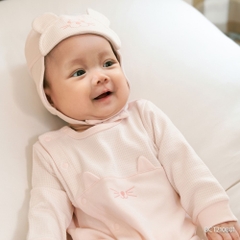 (NB-3M) Body dài tay cài chéo Thu đông Bubaby Cotton BCT210801| Quần áo Bubaby chính hãng