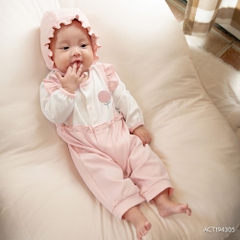 Mũ Bonnet viền bèo Cotton BU Baby ACT194305 | Phụ kiện Bubaby chính hãng