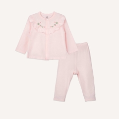 (1M-12M) Bộ dài tay cài giữa BU Baby Bambus BBB110212 | Bubaby chính hãng