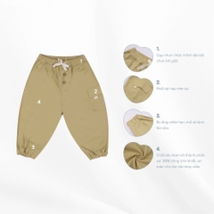(12M-5Y) Quần dài Kaki Túi ốp Bomber Bubaby BKK4162BB | Quần áo BU Baby chính hãng
