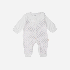 ( 1M-12M) Body dài tay cài giữa bèo ngực bé gái Iconic 1 BU Baby Cotton BCT215900| Quần áo Bubaby chính hãng