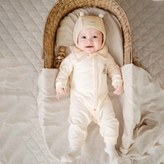 (0M-9M) Body dài tay cài giữa Thu êm Bubaby Cotton BCT210201 | Body chính hãng