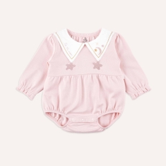 (1M-12M) Body chip dài tay cổ Peterpan Cotton bé gái Mùa Thu nhẹ Bubaby BCT210303 BCT2103BG | Quần áo chính hãng