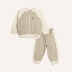 (12M-4Y) Bộ dài tay Kéo khóa Thu đông Bubaby Cotton BCT116101 | Quần áo chính hãng